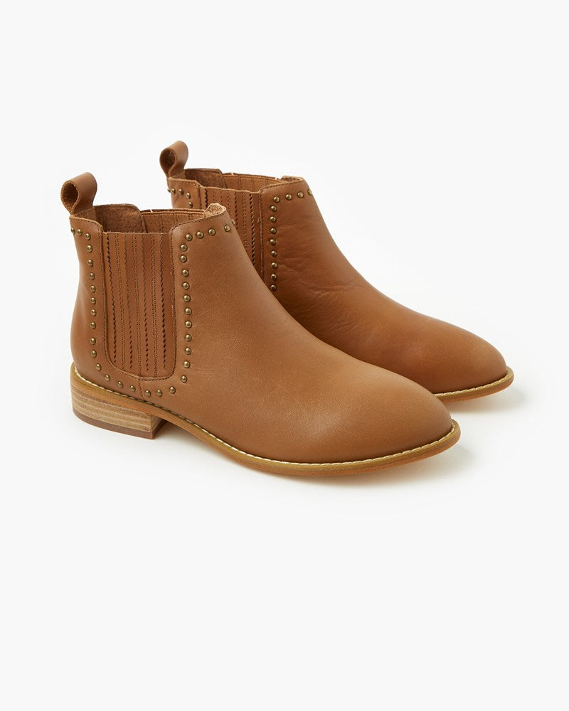 Delilah Leather Boot - caramel