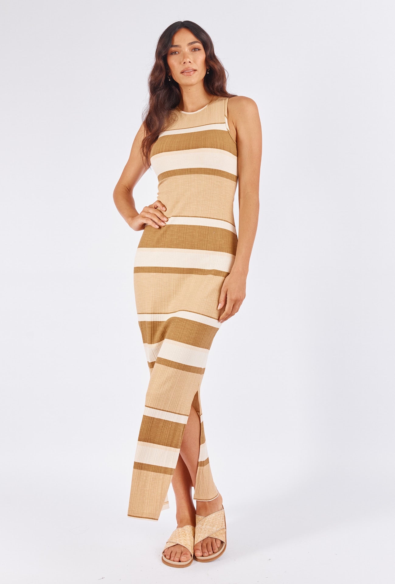 Lacey Maxi Dress - Stripe Print